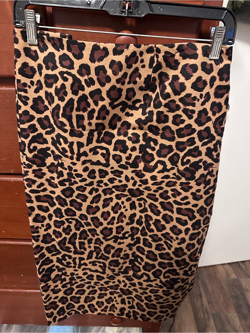 Leopard Print Pencil Skirt in Tan and Black